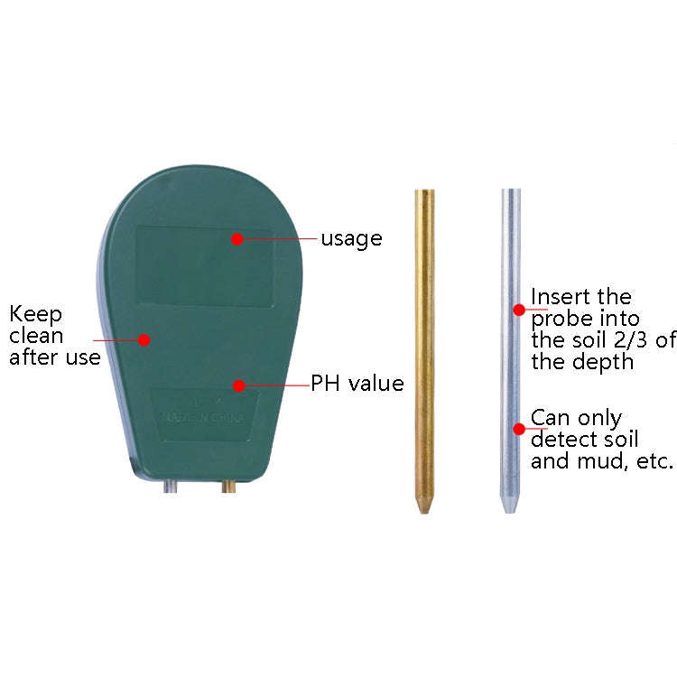 LY101 Flower And Grass Soil Detector PH Cantoneal Alkalin Testor(Blue)