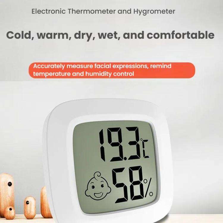 Temperature And Humidity Measuring Baby Room Temperature Meter(White)