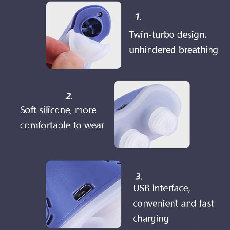 QC-002 Portable Chargeable Electric Anti-Snoring Device(Icon White)