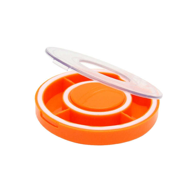Portable Sealing Pill Boxes Large Capacity Multi-Grown Small Medicine Box(Orange)
