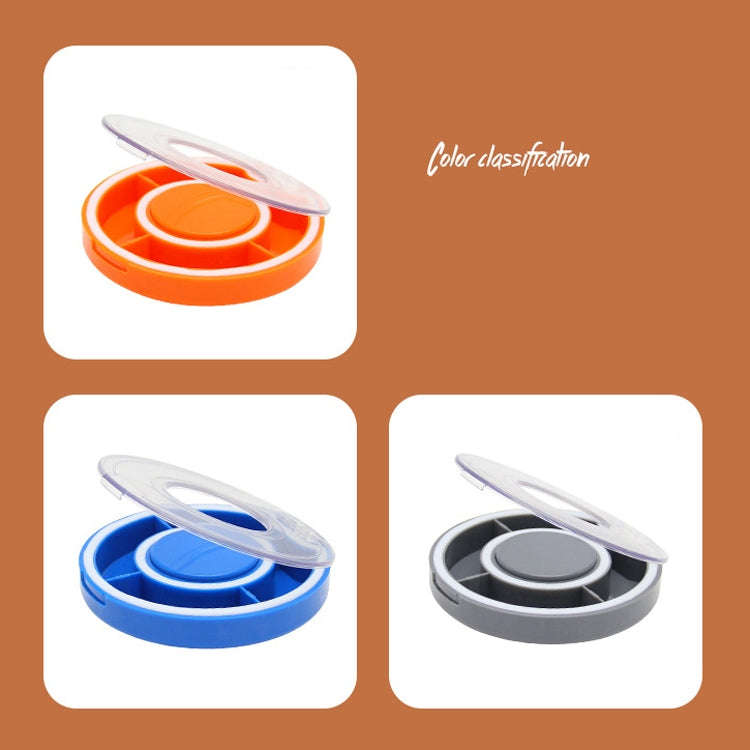 Portable Sealing Pill Boxes Large Capacity Multi-Grown Small Medicine Box(Orange)