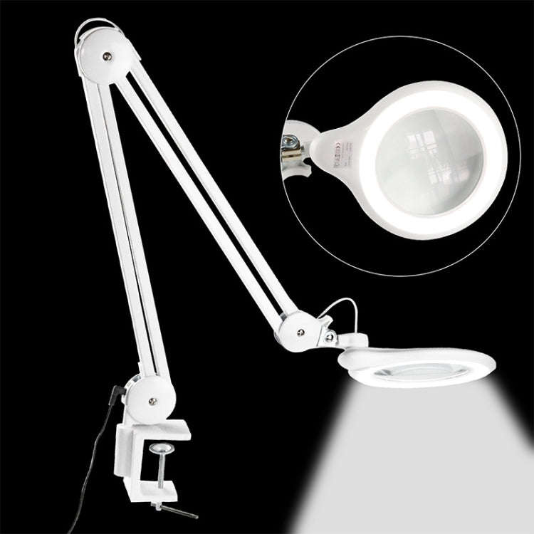 TS-9827 8X Multifunctional Clip-on Work Maintenance Magnifier with LED Light(US Plug)