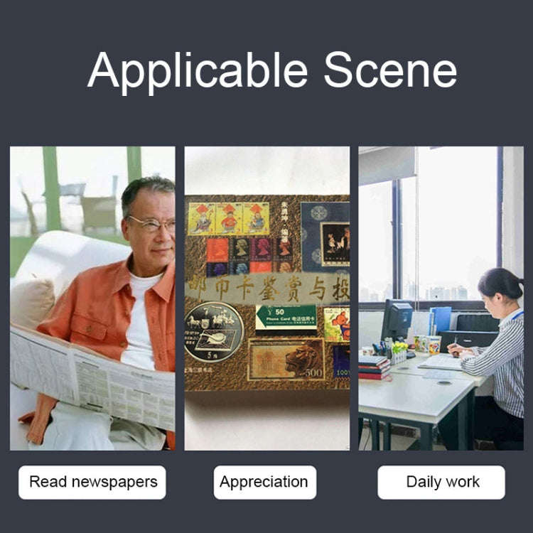 TS-9827 8X Multifunctional Clip-on Work Maintenance Magnifier with LED Light(US Plug)