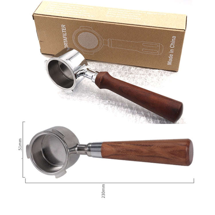 Zinc Alloy Coffee Machine Bottomless Handle For DeLonghi, Style: Beech Flat Button