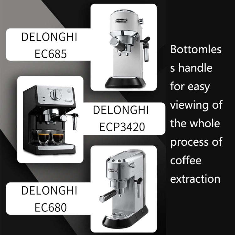 Zinc Alloy Coffee Machine Bottomless Handle For DeLonghi, Style: Beech Flat Button