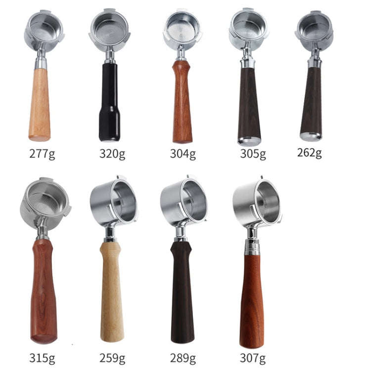 Zinc Alloy Coffee Machine Bottomless Handle For DeLonghi, Style: Bamboo Without Button