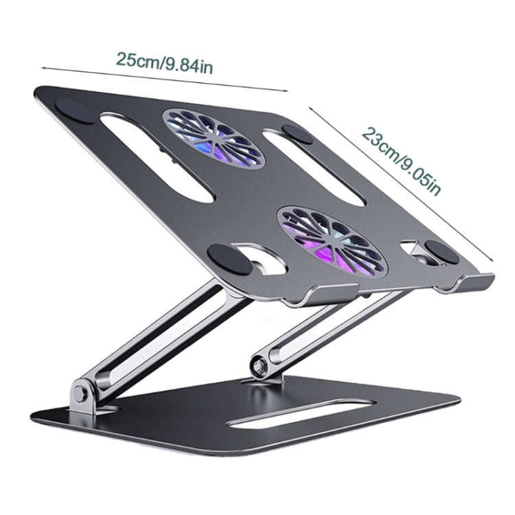 BONERUY P43F Aluminum Alloy Folding Computer Stand Notebook Cooling Stand, Colour: Silver with Ty...