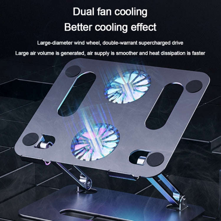 BONERUY P43F Aluminum Alloy Folding Computer Stand Notebook Cooling Stand, Colour: Silver with Ty...