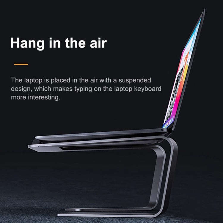 BONERUY P49 Aluminium Alloy Heat-Dissipating Notebook Holder Storage Heightened Holder(Silver)