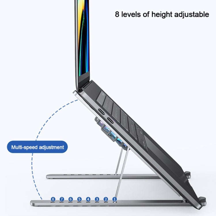 BONERUY P11F Notebook Cooling Bracket Fan Aluminum Alloy Radiator, Colour: Silver