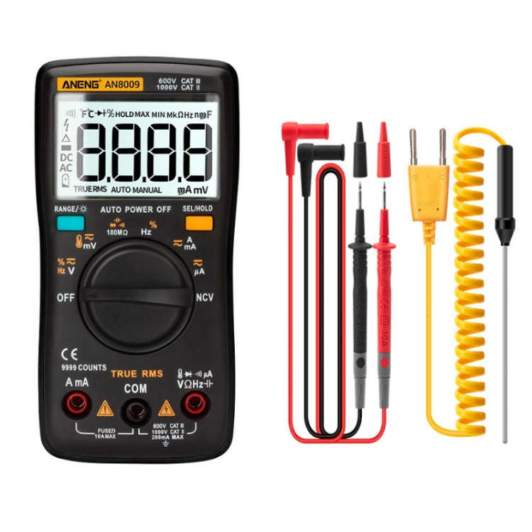 ANENG AN8009 NVC Digital Display Multimeter, Specification: Standard(Black)
