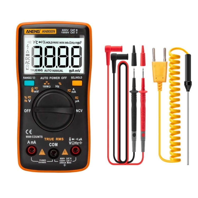 ANENG AN8009 NVC Digital Display Multimeter, Specification: Standard(Orange)