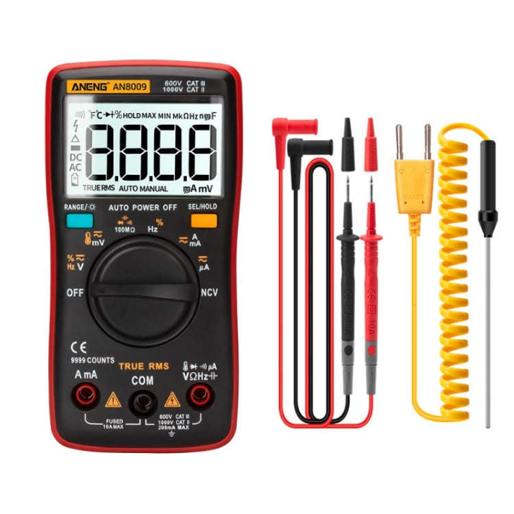 ANENG AN8009 NVC Digital Display Multimeter, Specification: Standard(Red)