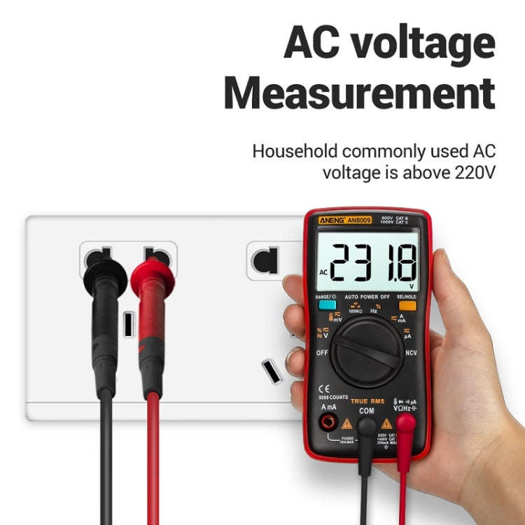 ANENG AN8009 NVC Digital Display Multimeter, Specification: Standard(Red)