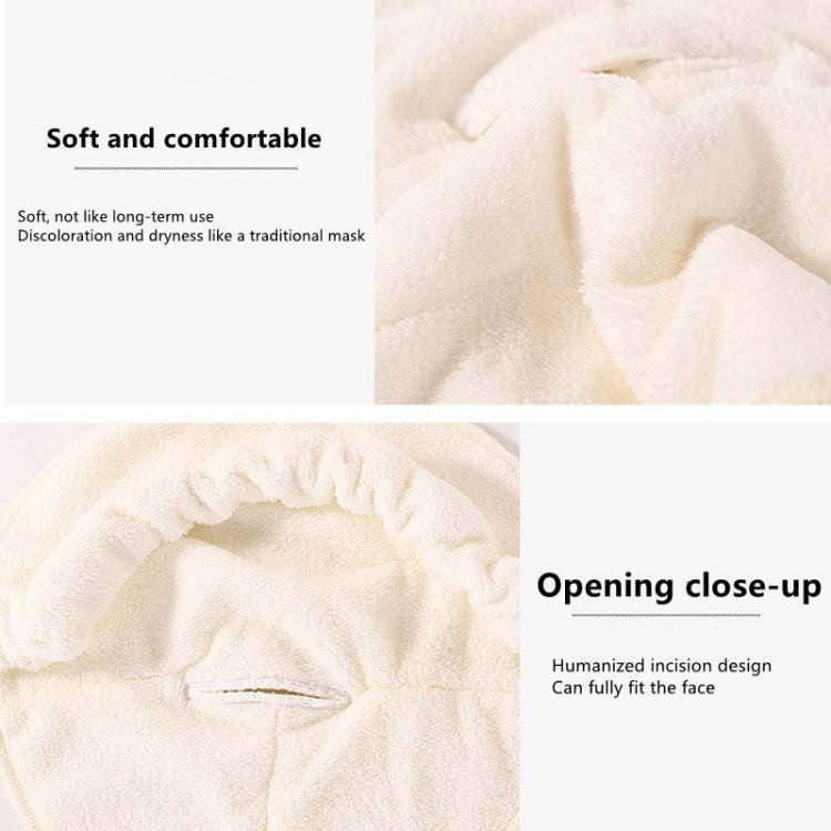Hot and Cold Compress Facial Towel Face Mask,Style: Single Hole With Straps