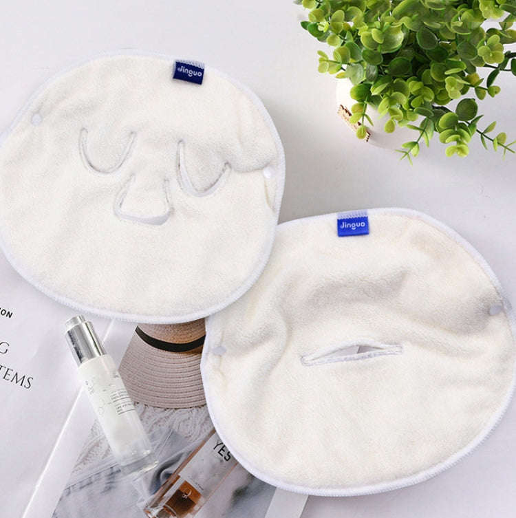 Hot and Cold Compress Facial Towel Face Mask,Style: Single Hole With Straps
