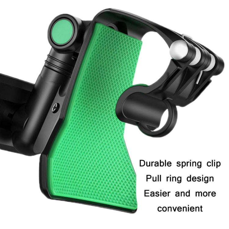 YF011 Car Central Control Instrument Panel Mobile Phone Bracket With Number Plate(Black Green)