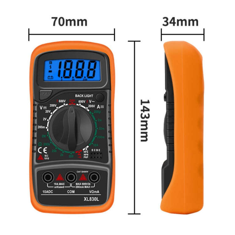 ANENG XL830L Multi-Function Digital Display High-Precision Digital Multimeter, Specification: Sta...