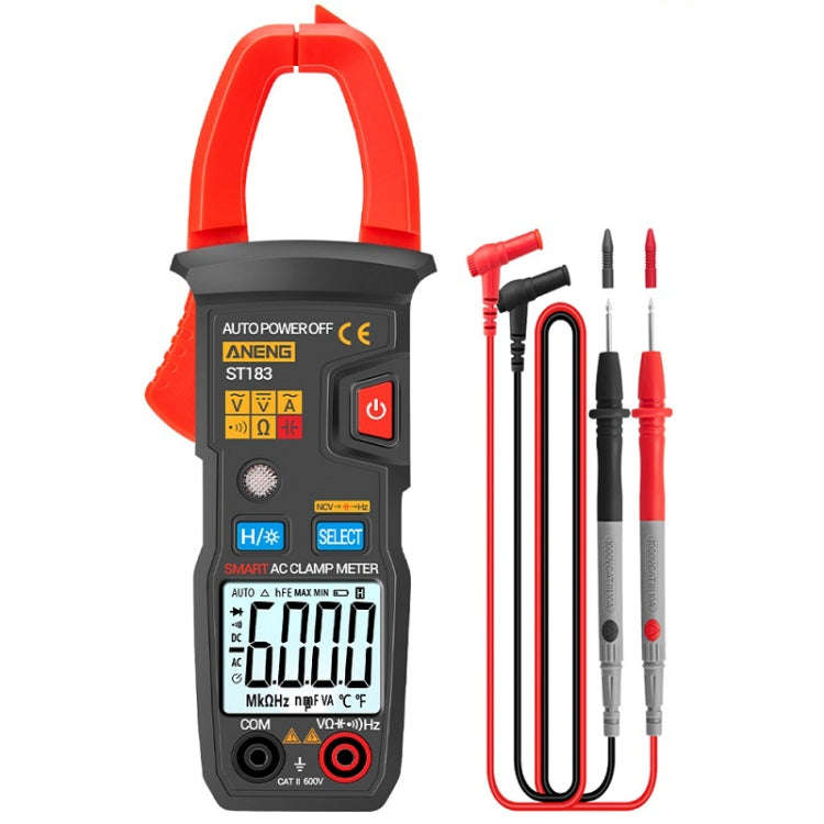 ANENG Intelligent Digital Backlit Clamp-On High-Precision Multimeter, Specification: ST183 6000-c...