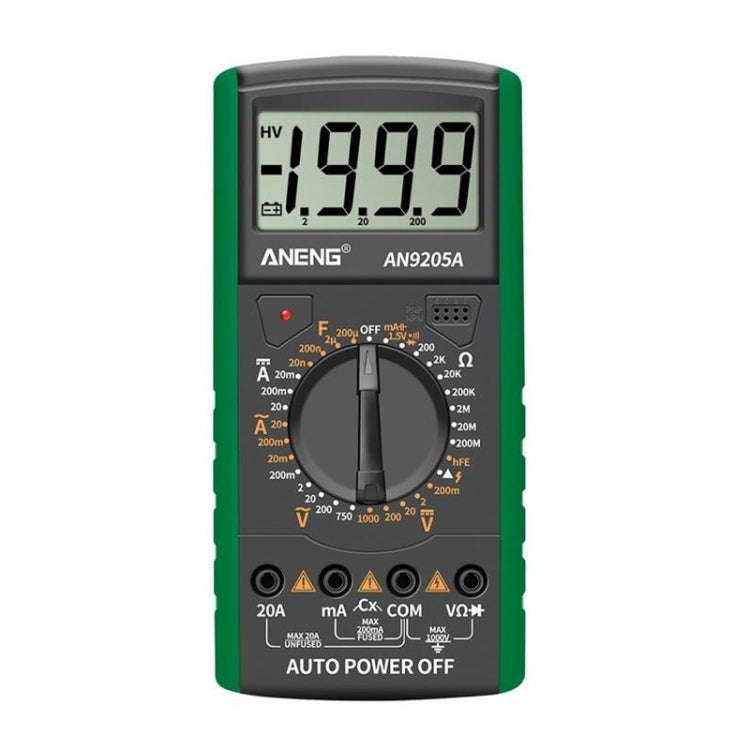 ANENG Automatic High-Precision Intelligent Digital Multimeter, Specification: AN9205A(Green)