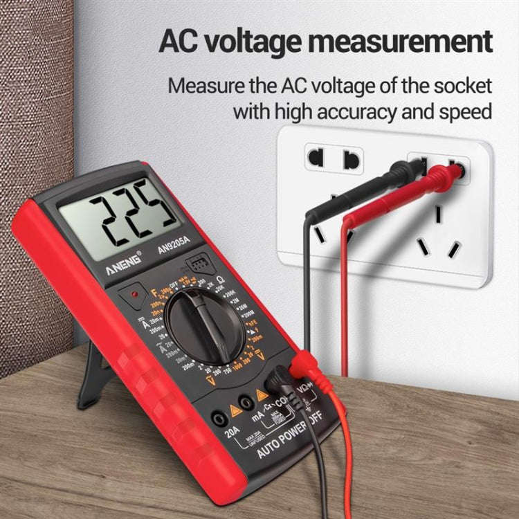 ANENG Automatic High-Precision Intelligent Digital Multimeter, Specification: AN9205A(Red)