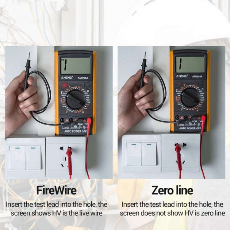 ANENG Automatic High-Precision Intelligent Digital Multimeter, Specification: AN9205A(Red)