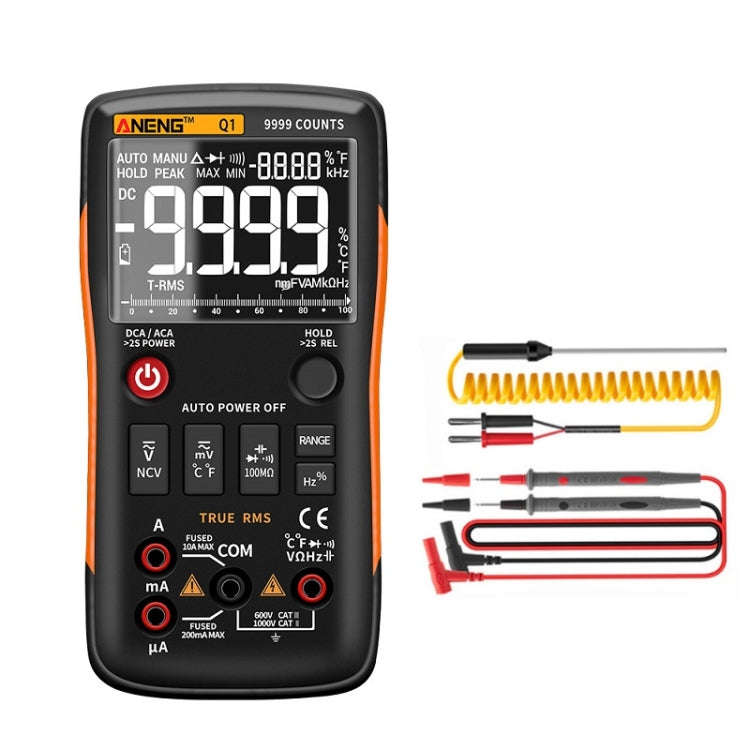 ANENG AN-Q1 Automatic High-Precision Intelligent Digital Multimeter, Specification: Standard(Orange)