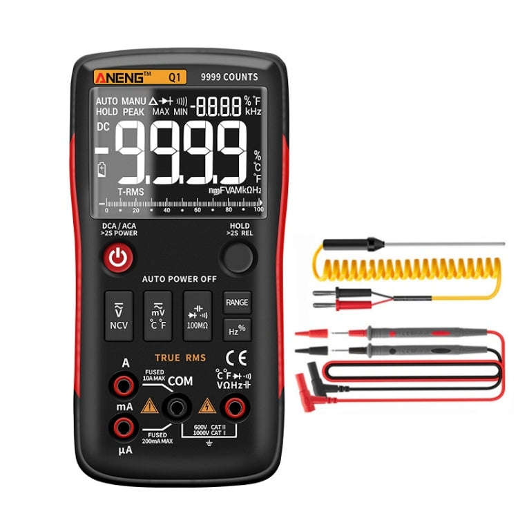 ANENG AN-Q1 Automatic High-Precision Intelligent Digital Multimeter, Specification: Standard(Red)