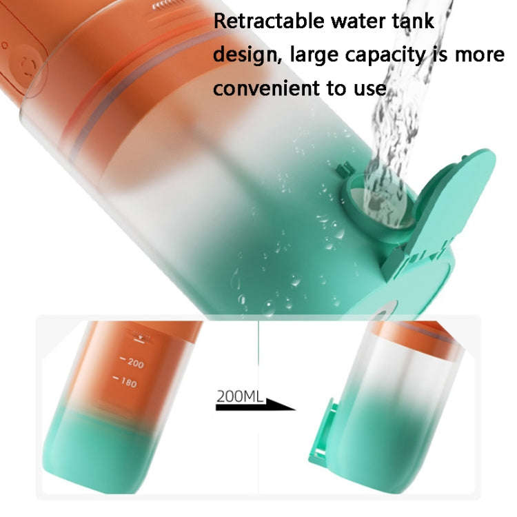 S57 Household Portable Electric Tooth Flusher(Orange with 4 Nozzles)