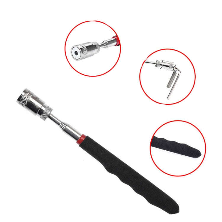 LED Strong Iron Rod Car Metal Fetcher Absorbed Iron Tool(Black)