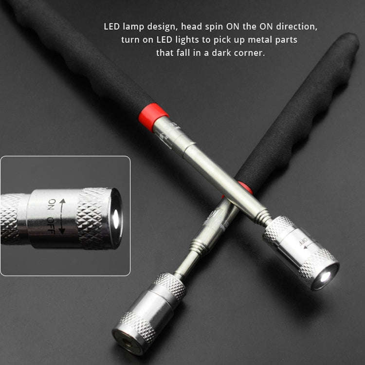 LED Strong Iron Rod Car Metal Fetcher Absorbed Iron Tool(Black)
