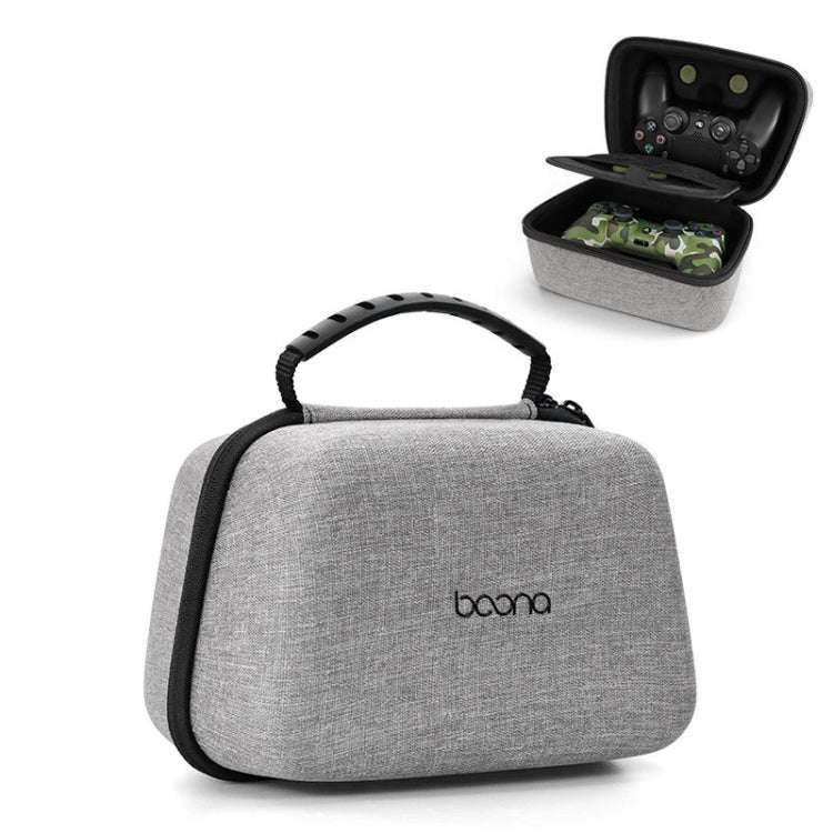 Baona EVA Hard Shell Gamepad Storage Bag For PS5 / PS4 / Xbox / Switch Pro, Style: Double-layer Gray