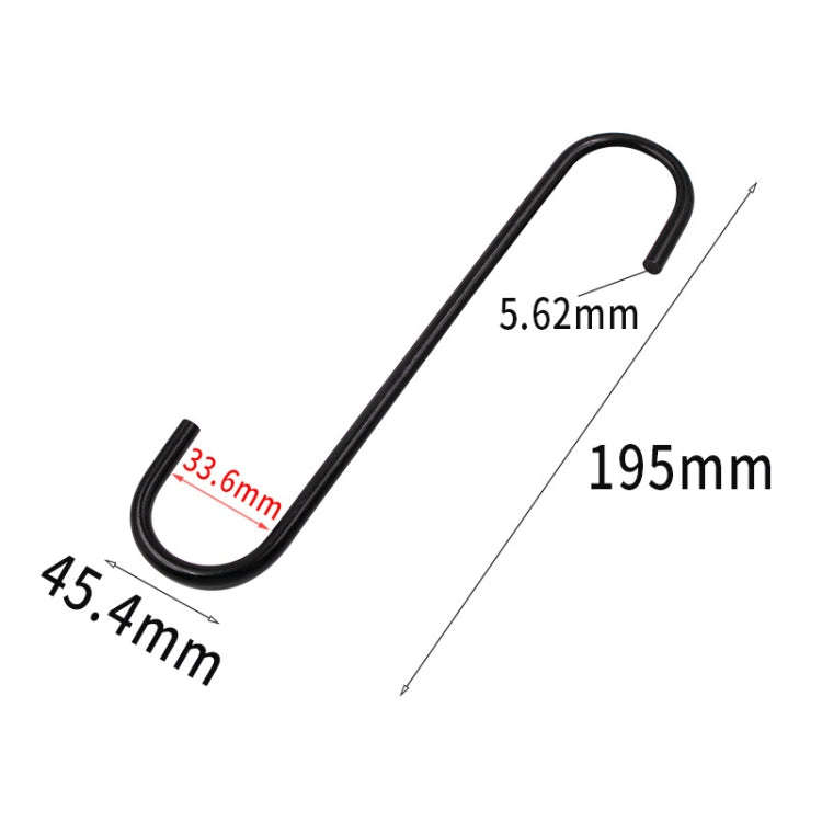 8 PCS S-Type Brake Pump Hanging Hook(Black)