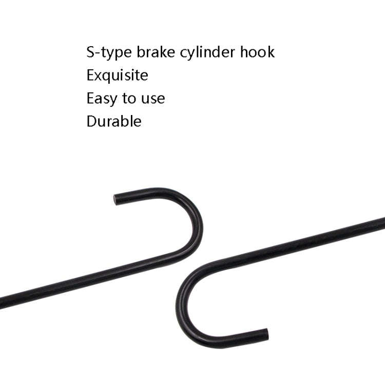 8 PCS S-Type Brake Pump Hanging Hook(Black)
