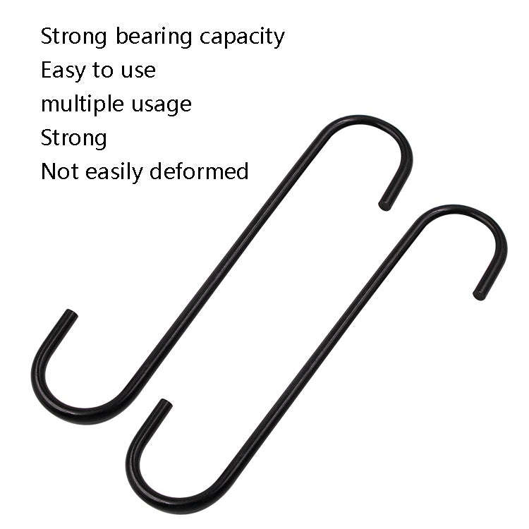 8 PCS S-Type Brake Pump Hanging Hook(Black)