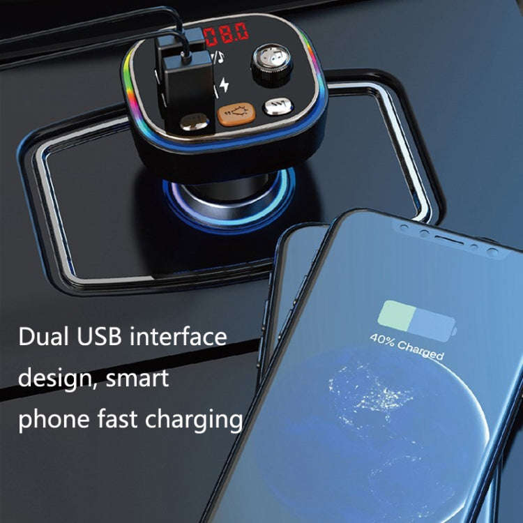 C20 USB Car Bluetooth MP3 Music Player With Colorful Lights
