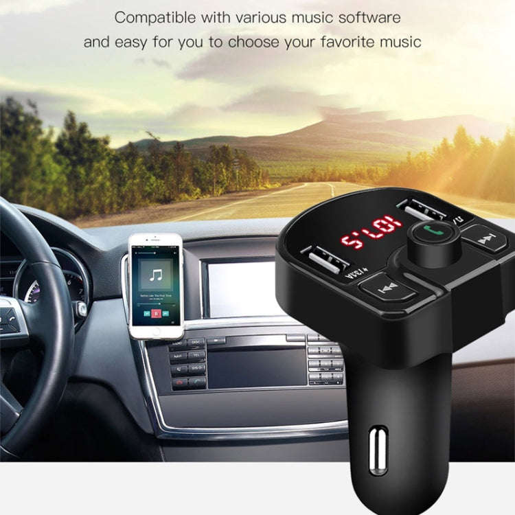 M9 Car Bluetooth MP3 Dual USB Car Charger(Black)