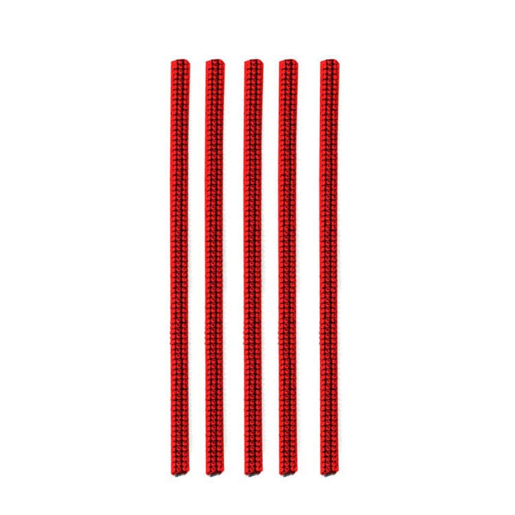 5 PCS Car Outlet Diamond Decorative Strip Air Conditioning Port U-Shaped Clip Strip(Red)