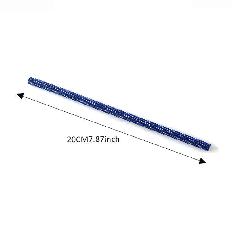 5 PCS Car Outlet Diamond Decorative Strip Air Conditioning Port U-Shaped Clip Strip(Blue)