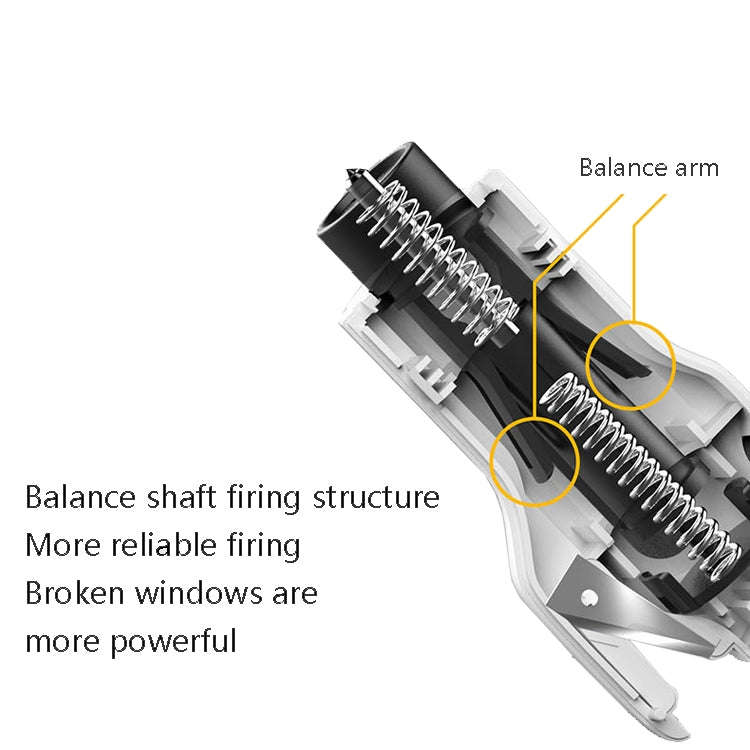 CS-B09 Safety Hammer Tungsten Steel Striker Windows Breaker With Seat Belt Cutter(Black)