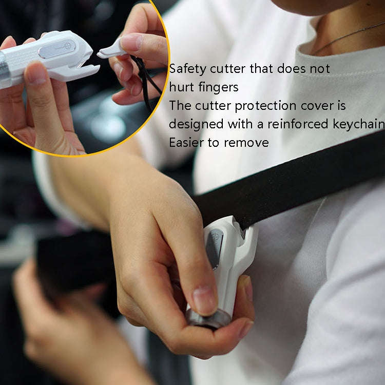 CS-B09 Safety Hammer Tungsten Steel Striker Windows Breaker With Seat Belt Cutter(Pink)