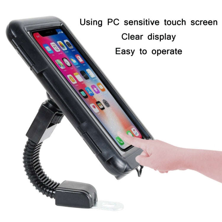 Motorcycle Bicycle Waterproof Mobile Phone Holder, Style: Rearview Mirror (7 inch)