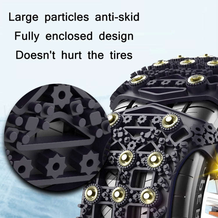 For 175~265cm Snow Emergency Snow Chains For Car SUV General Tires(Black 8764B)