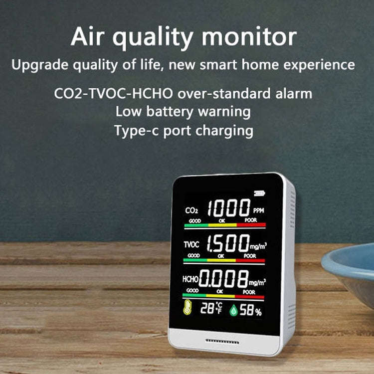 AK4 Infrared 5 in 1 CO2 HCHO TVOC Detector Temperature Hygrometer