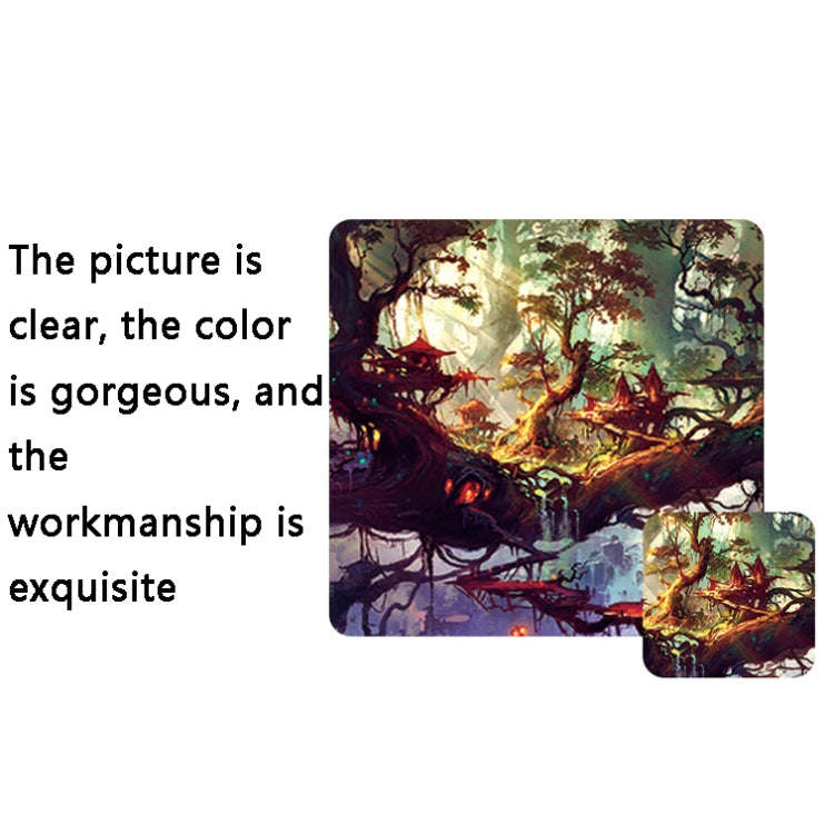 Hand-Painted Fantasy Pattern Mouse Pad, Size: 300 x 800 x 4mm Seaming(4 Tree Scenery)