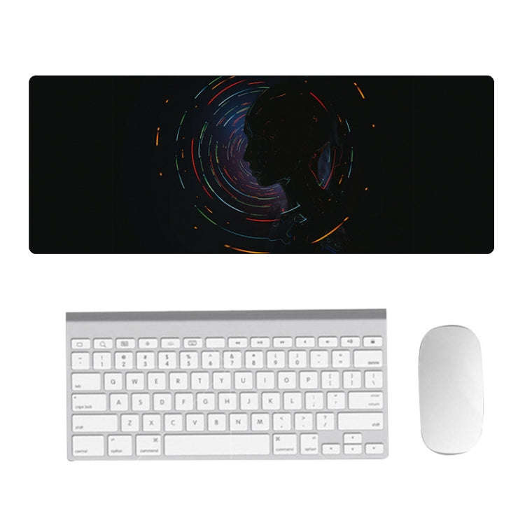 Hand-Painted Fantasy Pattern Mouse Pad, Size: 400 x 900 x 4mm Seaming(2 Silhouettes)