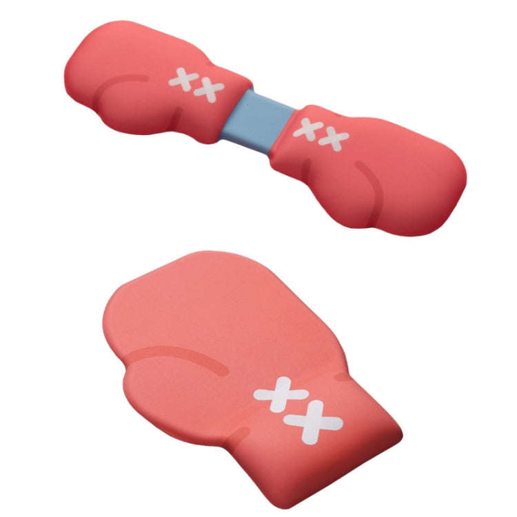 Boxing Gloves Office Silicone Keyboard Mouse Pad(Hand Rest)