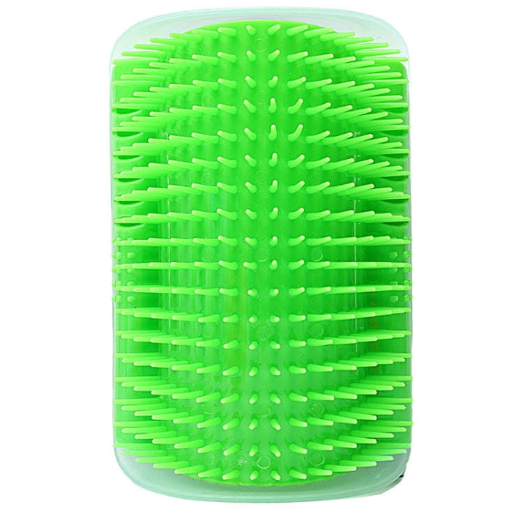 Pet Cat Corner Rub Hair Massage Brush(Green)