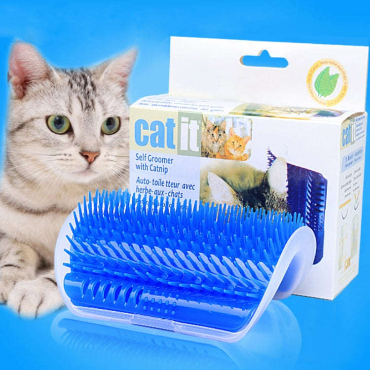 Pet Cat Corner Rub Hair Massage Brush(Pink)