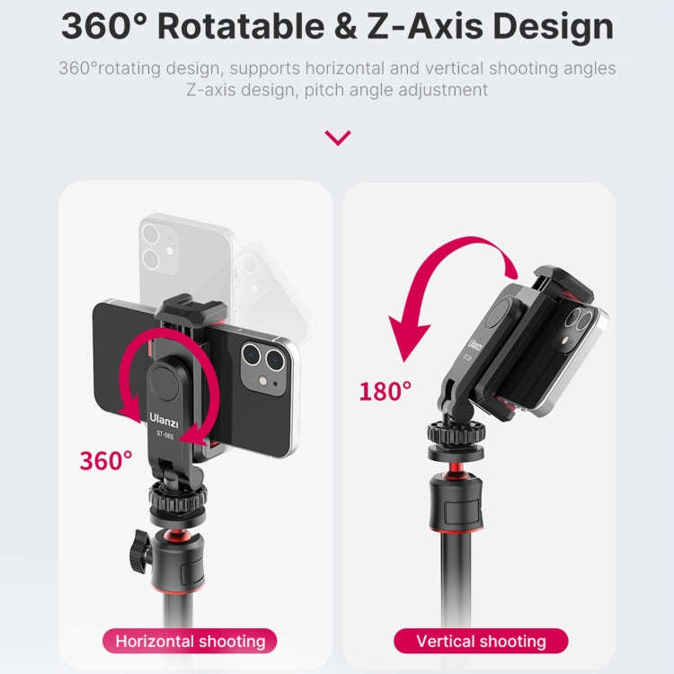 Ulanzi ST-06S Multi-Functional Phone Holder Clamp With Dual Cold Shoe Mounts